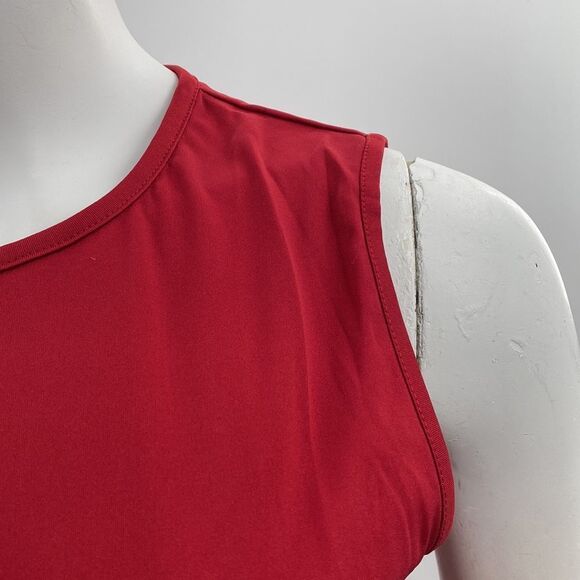 3For$20 Meaneor Wine Color Sleeveless Aysmmetrical Blouse size L - Picture 2 of 6